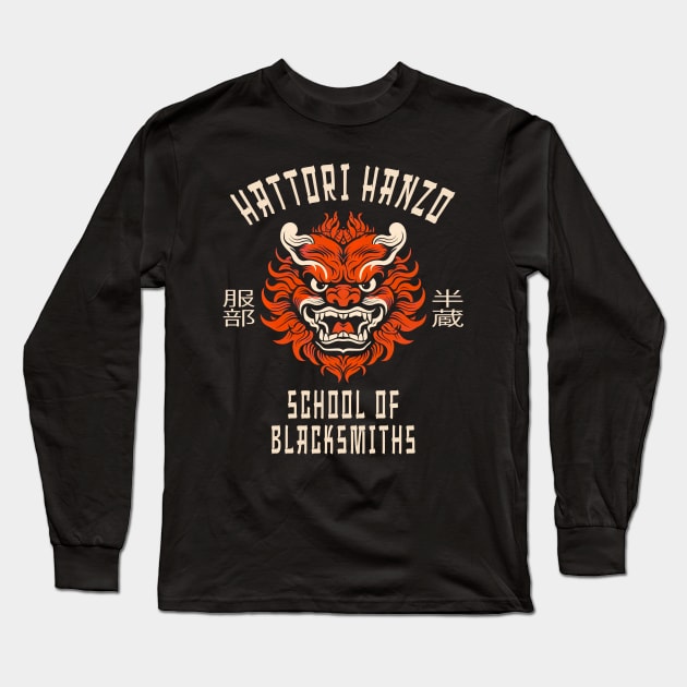 School Of Blacksmiths - Hattori Hanzo Long Sleeve T-Shirt by Tshirt Samurai